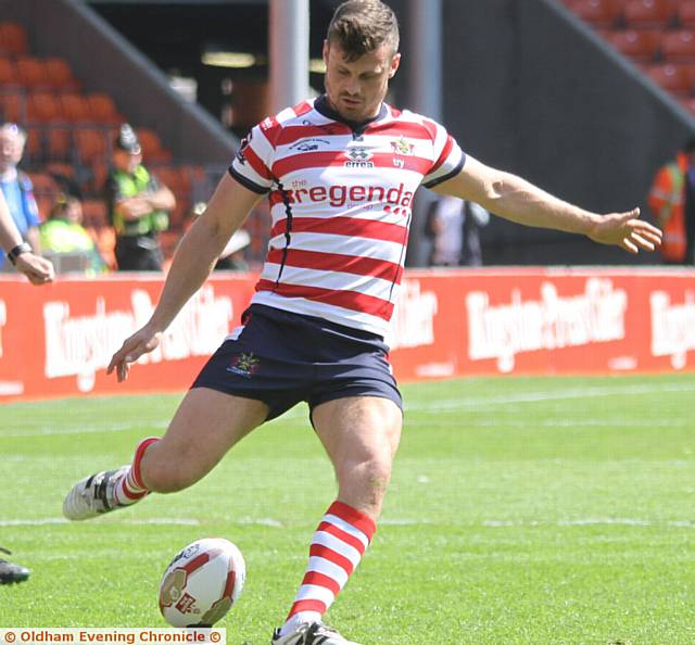 LEWIS PALFREY . . . magnificent seven goals for Oldham.