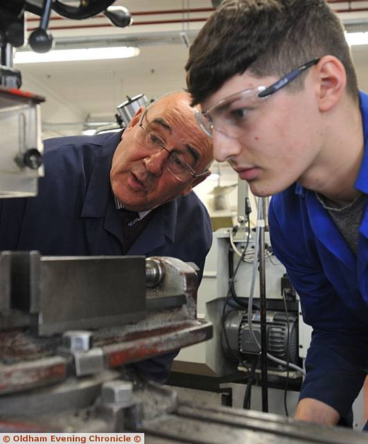 OLDHAM Training Centre with Brian Yeldon (lead lecturer) and apprentice Oliver Goodlad