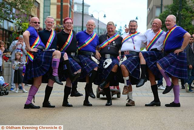 Oldham Rainbow Pride. Gay Gordons of Manchester.