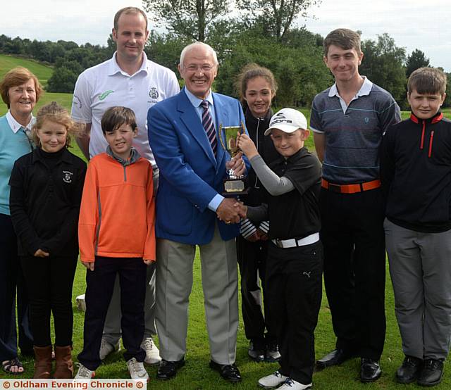 President Trevor Cash is pictured with the winner, organisers and some of the competitors.