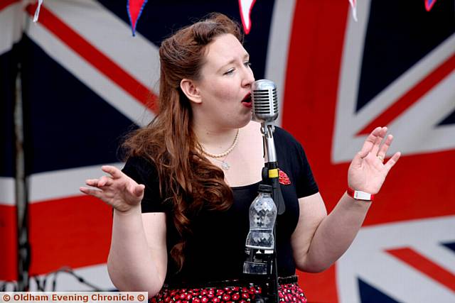 Yanks weekend held in Uppermill, Oldham. Pic shows singer, Lilli Moore.