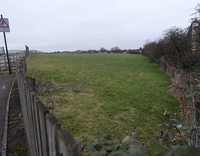 OPEN space . . . the view from Cocker Mill Lane