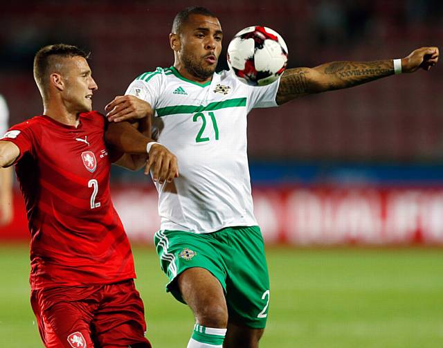 BIG-MONEY MOVE . . . Charlton's Northern Ireland international Josh Magennis (right) was a target for Athletic boss Stephen Robinson