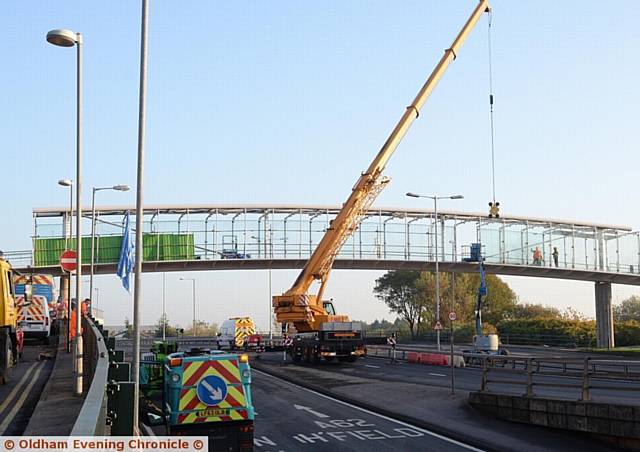 Union Street West footbridge being renovated..