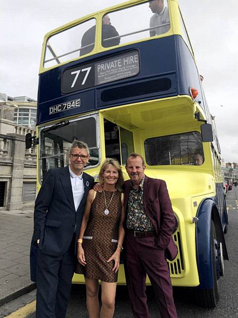 Lyn Neville and Damian Partridge with Gary Shail, Spider in Quadrophenia. 