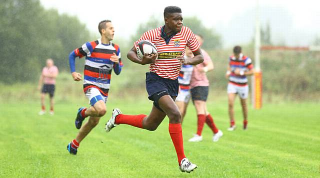 TERRIFIC DEBUT . . . Greg Antonio made a try-scoring bow for Oldham seconds