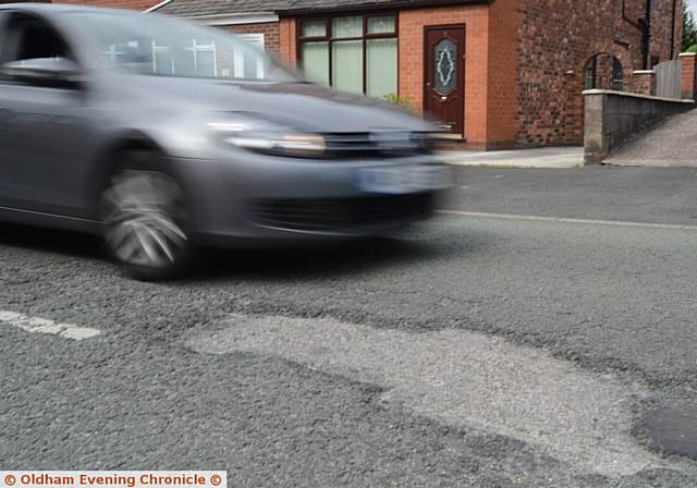 HOLE lot of trouble . . . these potholes on Lord Lane, Failsworth, helped make the borough the most complained about town for road repairs in Greater Manchester