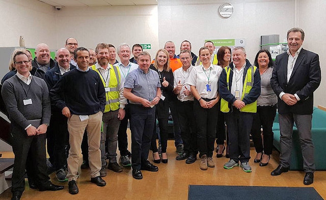Armacell CEO Patrick Mathieu (right) with members of Oldham WAM team Armacell CEO Patrick Mathieu (right) with members of Oldham WAM team