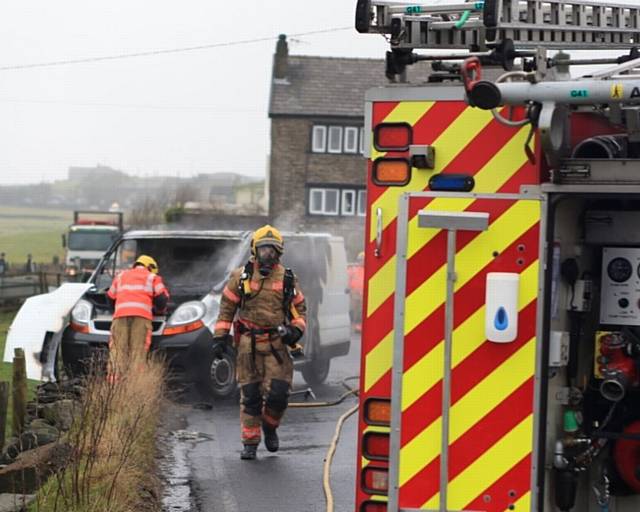 VAN fire . . . the scene
VAN fire . . . the scene