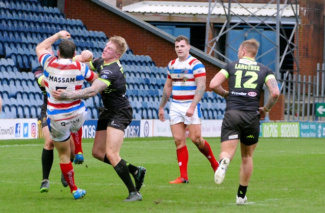 Danny Bridge (centre) when he was playing for Hornets 