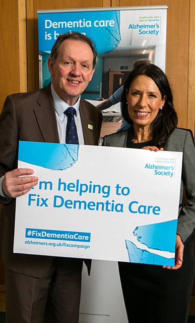 DEBBIE Abrahams, MP for Oldham East and Saddleworth with campaigner and actor Kevin Whatley