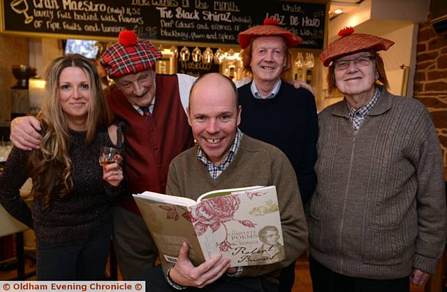 LEFT to right, Chronicle reporter Gill Potts, Bill Richardson, Robbie MacDonald, David Asquith, Geoffrey Nelson