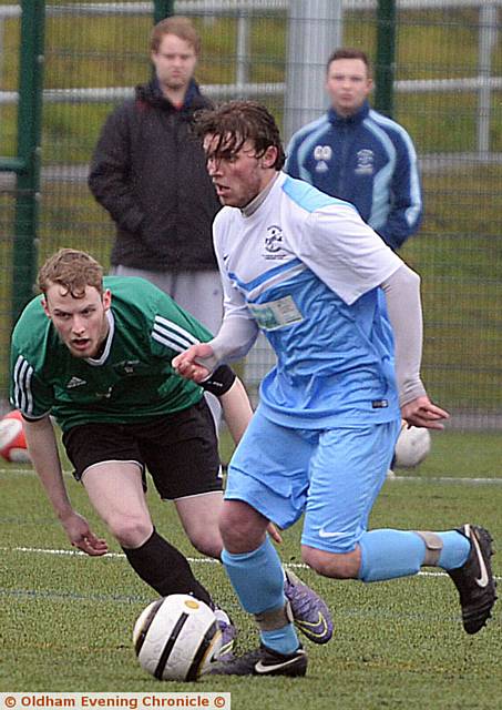 HAT-TRICK MAN . . . Heyside's Chris Ollerton
