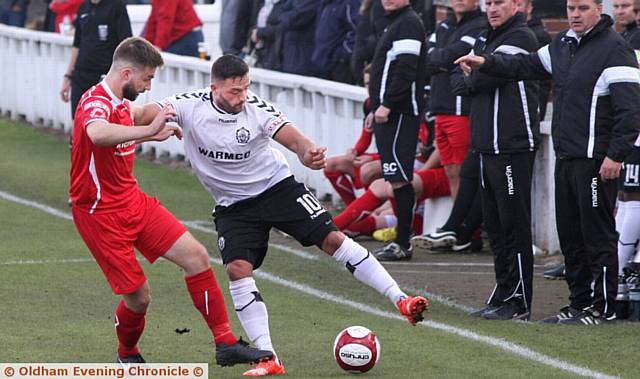 MOSSLEY HOT-SHOT: Mike Fish (right) scored 22 goals in 25 starts for the Lilywhites this season