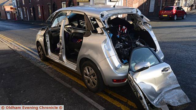 Citroen Picasso involved in crash on Honeywell Lane