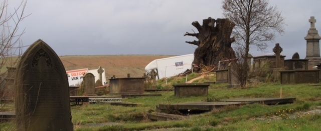 The man made tree in the graveyard in the film A Monster Calls. 