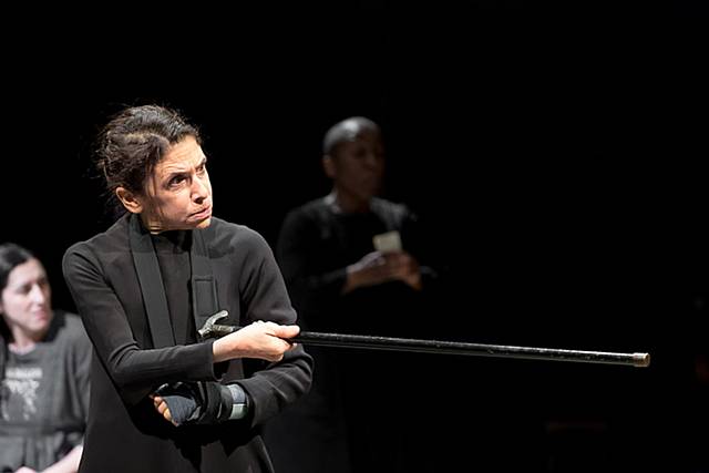 Kathryn Hunter in the title role in The house of Bernarda Alba, Royal Exchange Theatre, Manchester