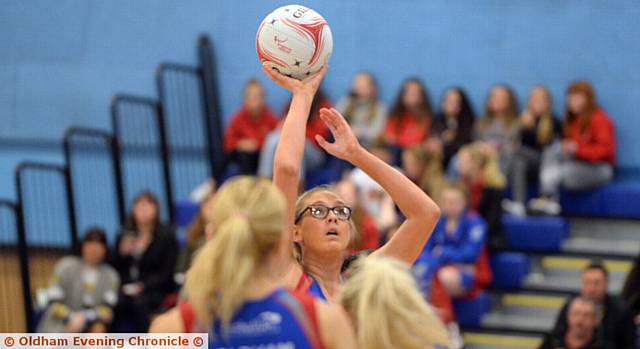 ON GOAL . . . Oldham's player of the match Krista Enziano