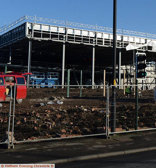 New Audi showroom on Chadderton Way taking shape.