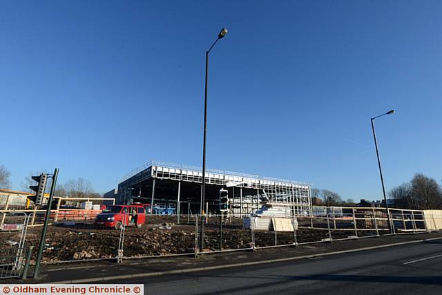 New Audi showroom on Chadderton Way taking shape.