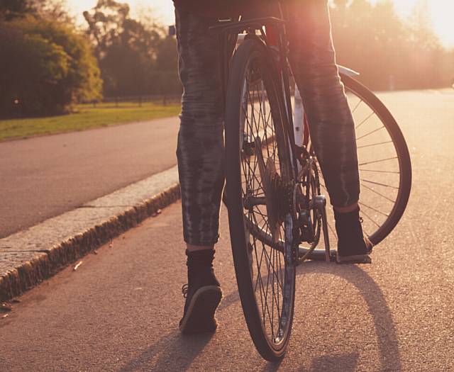 UNDERCOVER . . . police take to cycles to spot drivers who get too close