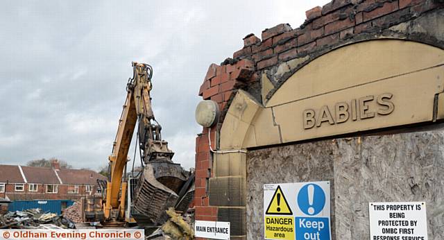 COMING down . . . Byron Street Infant School, Royton