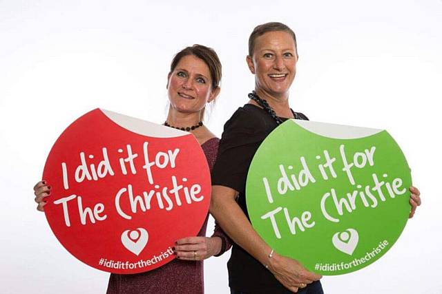 Jo Cunningham and Jo Taylor who completed a year of challenges to raise money for The Christie
