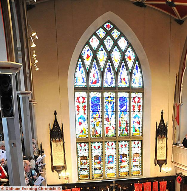 THE stunning stained glass windows at St Chad's Church, Uppermill