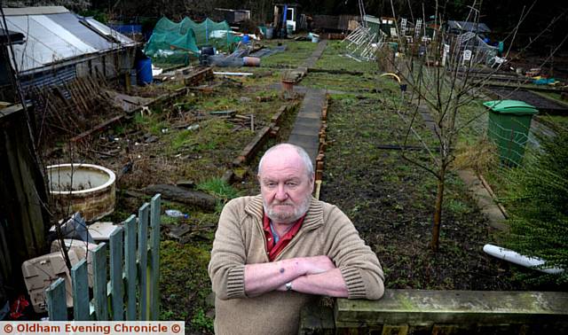 APPEAL . . . Steve Anderson at Wildbrook Crescent allotments 