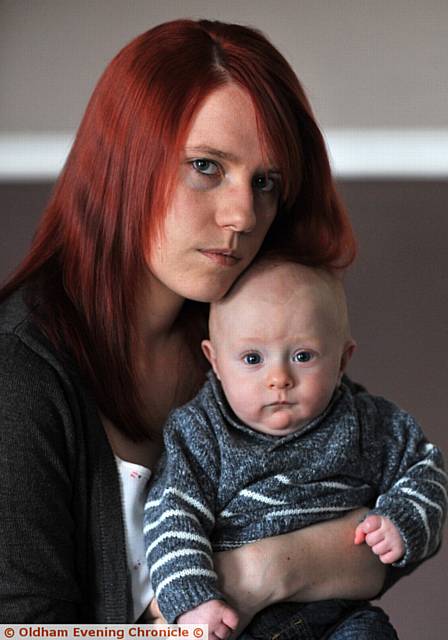 Carly with five-month-old son Logan