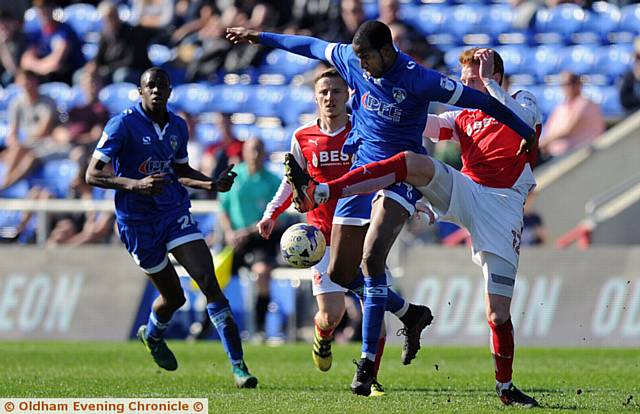 CAUSING A NUISANCE . . . Michael Ngoo gets stuck in CAUSING A NUISANCE . . . Michael Ngoo gets stuck in