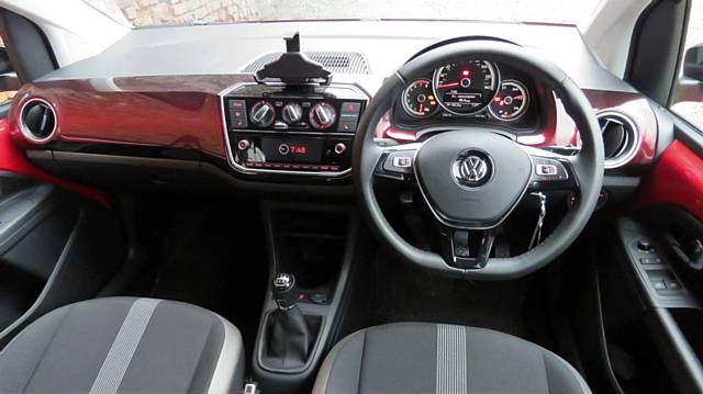 VW up! interior is up to the usual Volkswagen standard - i.e. well thought out and constructed