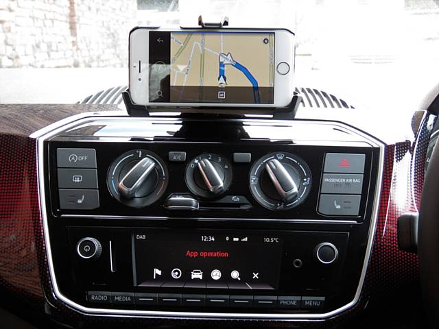 Phone integration is taken to another level in the Volkswagen up!