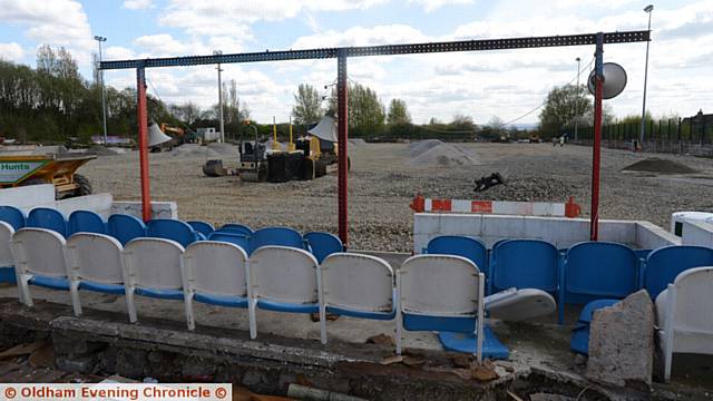 TAKING shape . . . the Vestacare Stadium 
