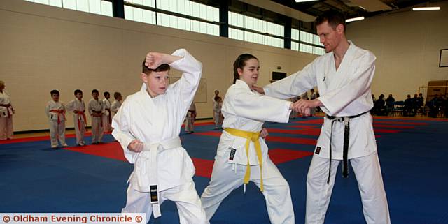 MASTER class . . . Ryan Jones and Danielle Kelsall with Junior Leferve