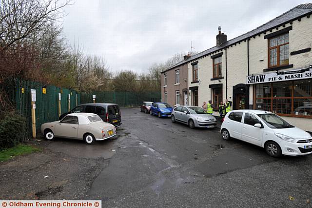 DISPUTED area near the Shaw Pie and Mash Shop