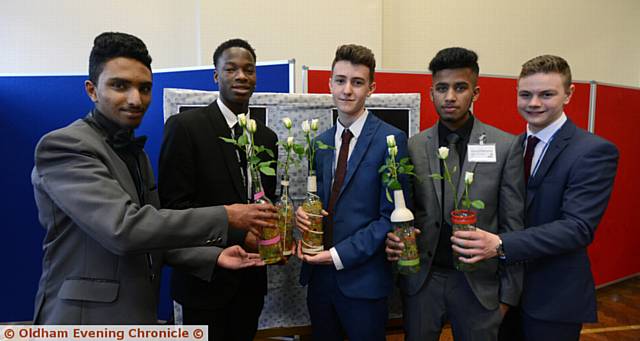 ESSENTIAL Bubbles: Left to right, Osama Javed, Torrell Ugowe, Milo Garratt-Simpson, Faizan Aslam, Daniel Hayes