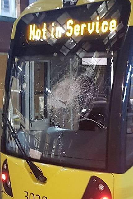 ALL smashed up . . . another damaged tram from earlier in the week ALL smashed up . . . another damaged tram from earlier in the week