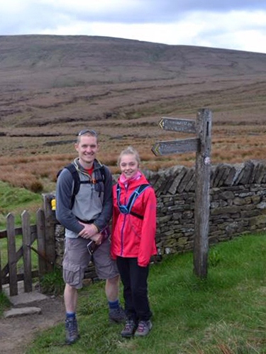 CHALLENGE . . . Aimee Torr with her dad Matt