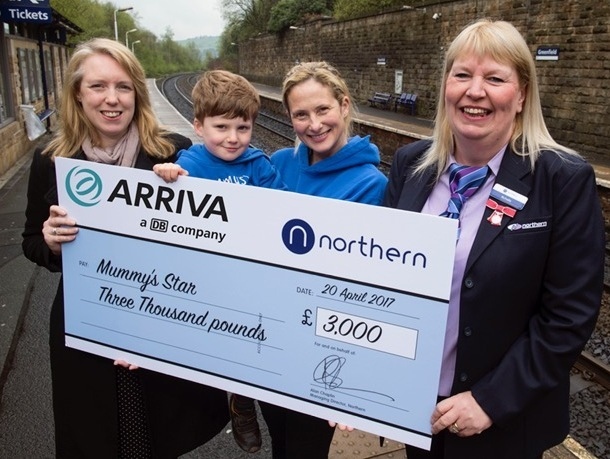 FROM the left: Carolyn Watson of Northern with Sam and Eva Royle of Mummy's Star and Richelle Walsh. Picture: Jon Parker Lee