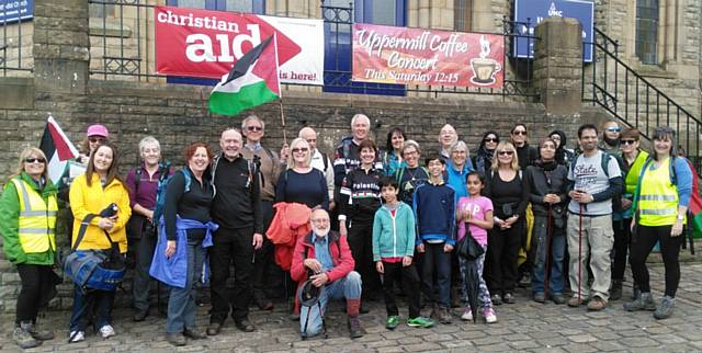 SADDLEWORTH Palestine Women's Scholarship Fund charity walkers