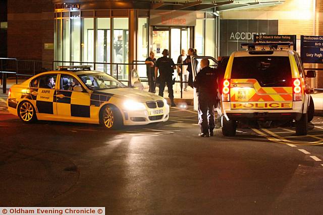 Greater Manchester Police armed response unit were called to Oldham Royal hospital. A man called the police saying he heard gunshots.