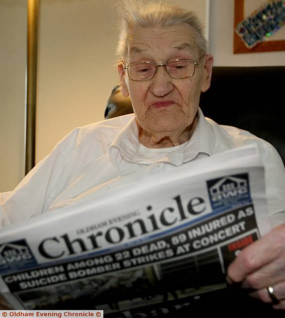 FRED DAVIES enjoys his Chronicle