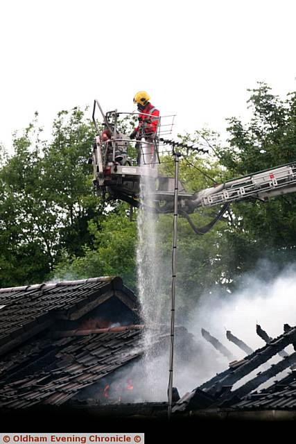 Three houses caught fire, Woodstock street, Oldham.