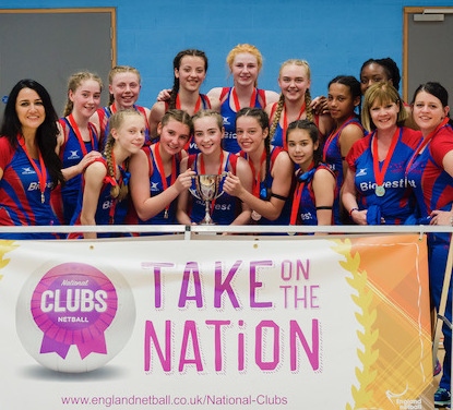 NATIONAL TREASURES . . . Oldham Netball Club under-14s