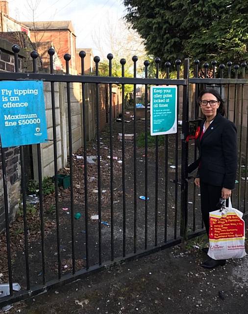 TACKLING fly-tipping . . . Debbie Abrahams