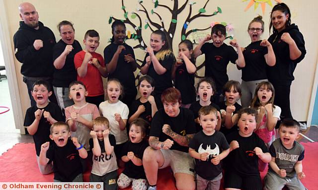 SUZI Banks, front centre, with some of the members and instructors. Picture by DARREN ROBINSON