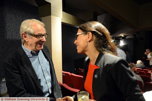 Film director Ken Loach, alongside Debbie Abrahams MP Film director Ken Loach, alongside Debbie Abrahams MP