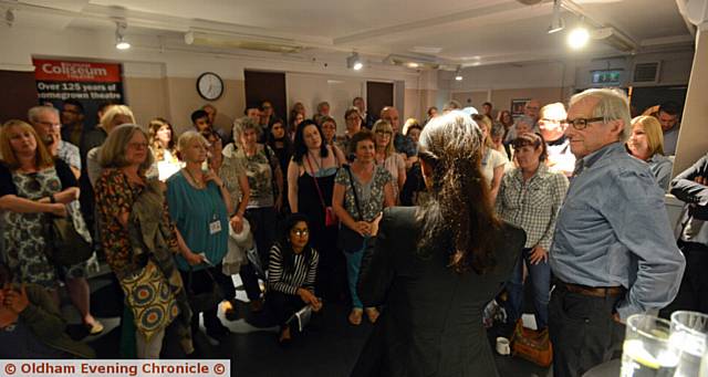 IN THE SPOTLIGHT . . Film director Ken Loach, takes part in a question and answer session.