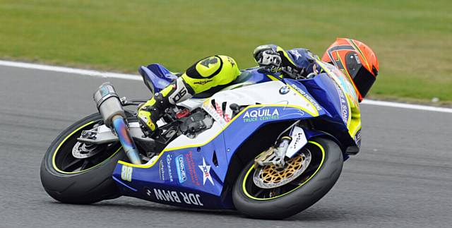 ASHLEY BEECH . . . points blank at the Knockhill circuit